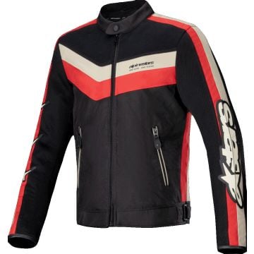 Alpinestars T-Dyno Air Black Bright Red Ecru Motorcycle Jacket