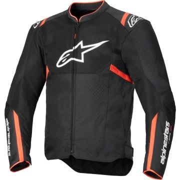Alpinestars T-SPS Air V2 Black Red Fluo Motorcycle Jacket