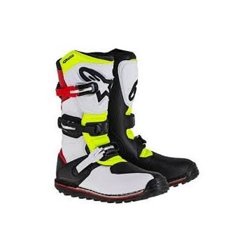 Alpinestars Tech T Boots White Red Yellow Fluo Black