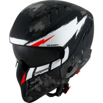 Suomy Armor Hi Volt Black White Jet Helmet