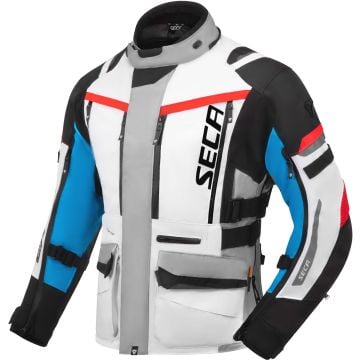 SECA Arrakis III Blue Grey Red Waterproof Textile Jacket