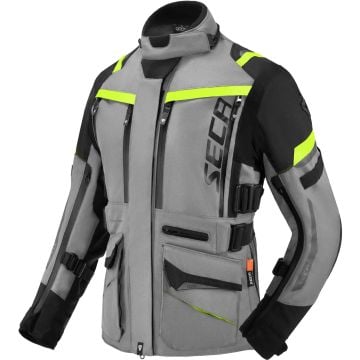 SECA Arrakis III Ladies Black Grey Yellow Waterproof Textile Jacket