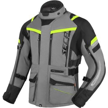 SECA Arrakis III Black Grey Yellow Waterproof Textile Jacket