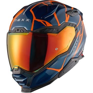 Nexx X.WST 3 B-Side Dark Blue Matt Orange Full Face Helmet