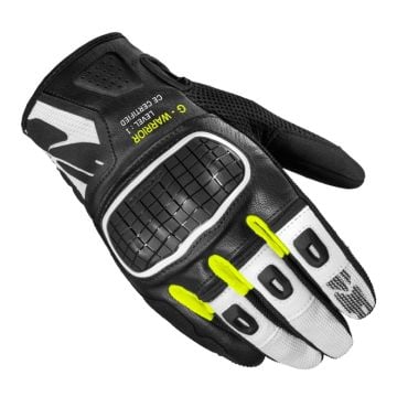 Spidi G-Warrior Guantes De Moto Negro Amarillo Fluorescente