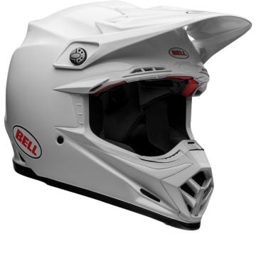 Bell Moto-9S Flex Solid Gloss White Full Face Helmet