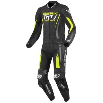 Berik Absolute GP2 Black Anthracite Neon Yellow 2PC Leather Motorcycle Suit
