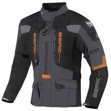 Berik Dakota Black Grey Orange Waterproof 3in1 Textile Motorcycle Jacket