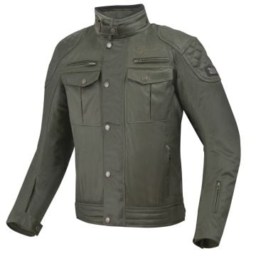 Bogotto Barton Waterproof Motorcycle Waxed Jacket Green 