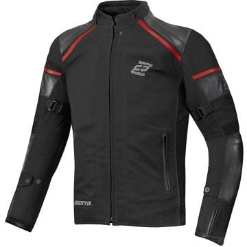 Bogotto Blizzard-X Waterproof Black Red Textile Motorcycle Jacket