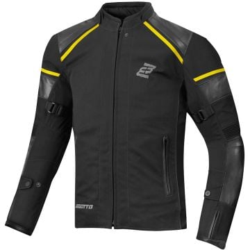 Bogotto Blizzard-X Waterproof Black Yellow Textile Motorcycle Jacket