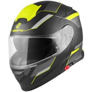Bogotto V271 Delta Mat Noir Jaune Casque Modulable