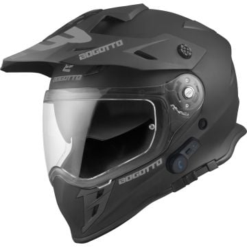 Bogotto H331 BT Bluetooth Matt Black Enduro Helmet