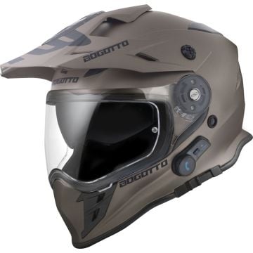 Bogotto H331 BT Bluetooth Brown Enduro Helmet