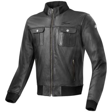 Bogotto Brooklyn Black Leather Motorcycle Jacket