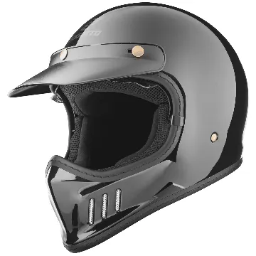 Bogotto FF980 Black Cafe Racer Cross Helmet