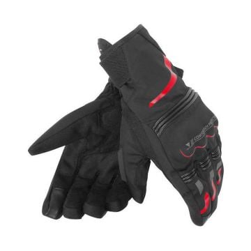 Dainese Tempest Unisex D-Dry Guantes Cortos Negro Rojo