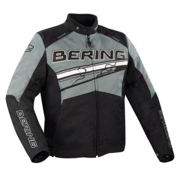 Bering Bario Chaqueta Motorista Negro Gris Blanco