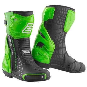 Bogotto Donington Black Green Motorcycle Boots