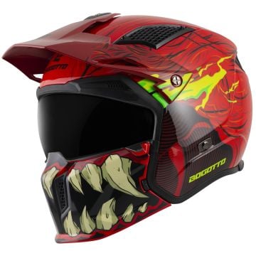 Bogotto Radic Bestia 22.06 Black Red Yellow Jet Helmet
