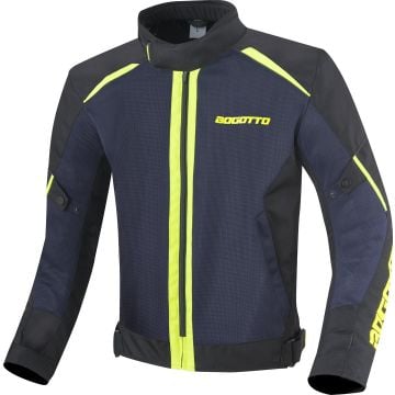 Bogotto Blaze-Air Black Blue Fluo Yellow Textile Motorcycle Jacket