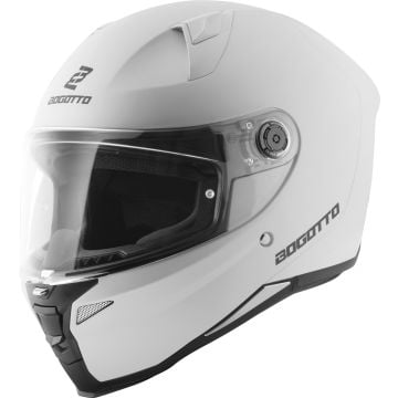 Bogotto FF110B Solid White Full Face Helmet