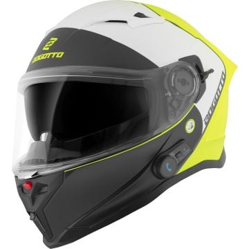 Bogotto H153 BT SPN Schwarz Gelb Bluetooth Helm