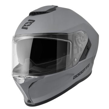 Bogotto Phantom Schwarz Grau Fiberglass Integralhelm