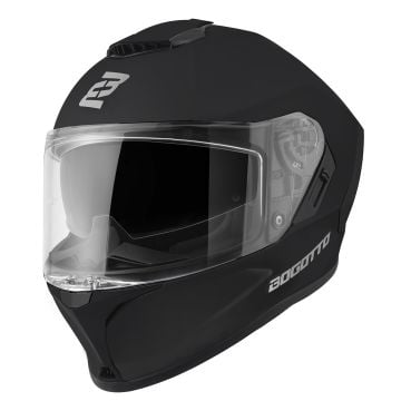 Bogotto Phantom Matt Schwarz Fiberglass Integralhelm 