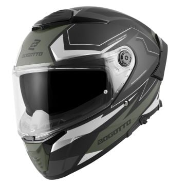 Bogotto FF118 Vilial Matt Black Green Full Face Helmet