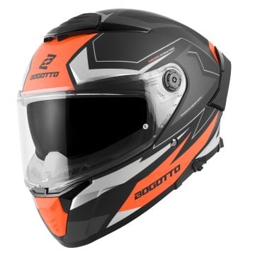 Bogotto FF118 Vilial Matt Black Orange Full Face Helmet