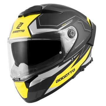Bogotto FF118 Vilial Matt Black Yellow Full Face Helmet