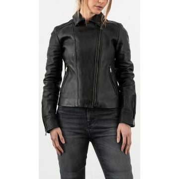 ROKKER Bonny Black Ladies Leather Motorcycle Jacket