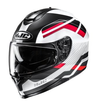 HJC C70N Belis  Black White Red Full Face Helmet