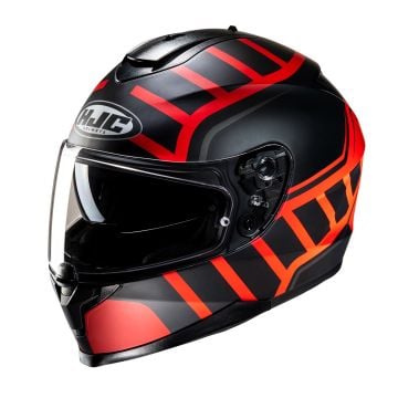 HJC C70N Holt Black Red Full Face Helmet