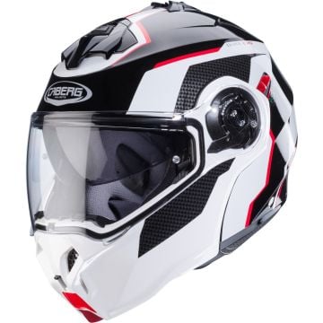 Caberg Duke Evo Move Black White Red Flip Up Helmet