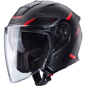 Caberg Flyon II Boss Grey Black Red Jet Helmet