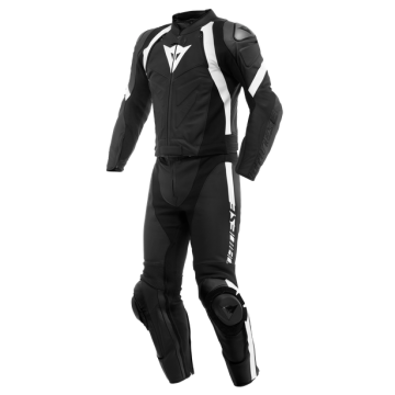 Dainese Avro 4 Leather 2Pcs Suit S/T Black Matt Black Matt White