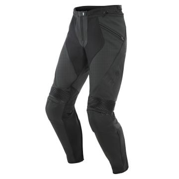 Dainese Pony 3 Perforated Pantalon De Moto En Cuir Noir Mat