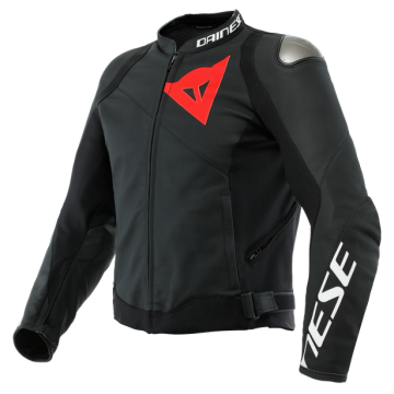 Dainese Sportiva Leather Jacket Black Matt Black Matt Black Matt 