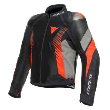 Dainese Super Rider 2 Absoluteshell Noir Dark Gull Gris Fluo Rouge Blouson