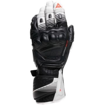 Dainese Fiero Metal Black White Red Fluo Motorcycle Gloves