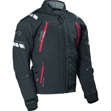 DANE Elling Black Red Waterproof Textile Jacket