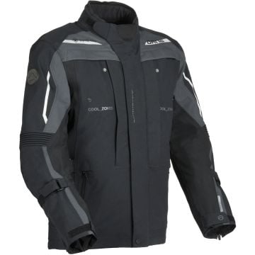 DANE Svendborg Black Grey Waterproof Textile Jacket