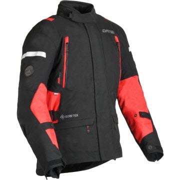 DANE Valby Black Red Waterproof Textile Jacket