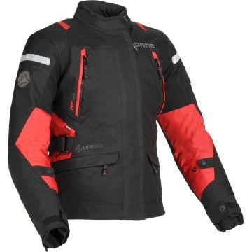 DANE Valby Ladies Black Red Waterproof Textile Jacket