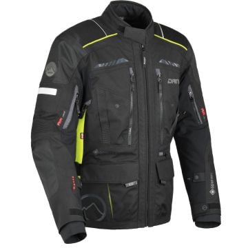 DANE Hornum Black Yellow Waterproof Textile Jacket