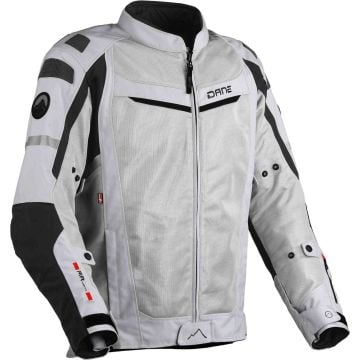 DANE Solskin Mesh Chaqueta Moto Textil Negro Gris Claro