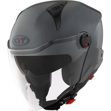 KYT D-City Plain Grey Jet Helmet