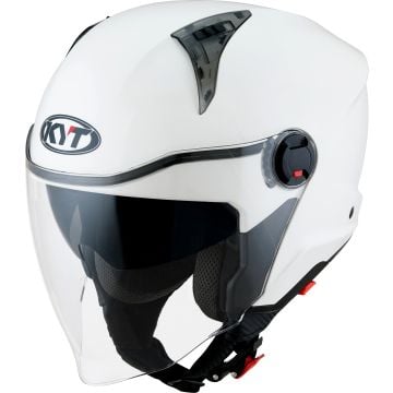 KYT D-City Plain White Jet Helmet